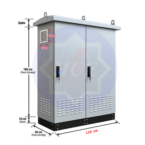 (A13) 250KVA / 3*400A Harici Tip Sayaç + Dağıtım + SVC Kompanzasyon sistemli, montajlı pano